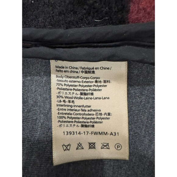 Scotch & Soda Mens S Red Striped Outdoor Equipment Wool Blanket Jacket Western - Picture 6 of 10